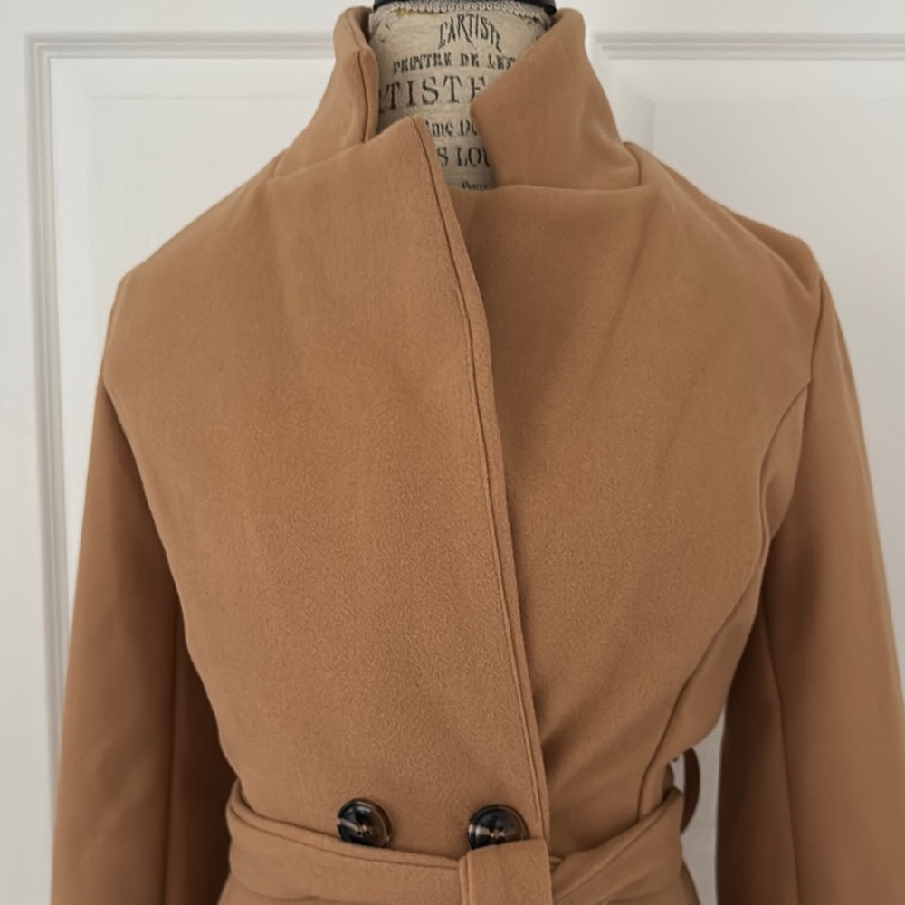 SHEIN Tan Trench Coat - Picture 2 of 7